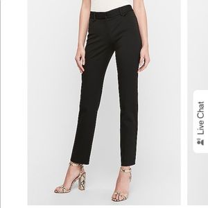 Black Express Mid Rise Ankle Columnist Pants
